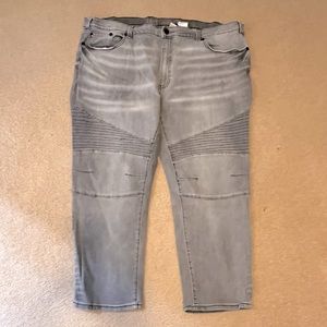 EUC TRUE NATION big mens moto tapered fit denim jeans